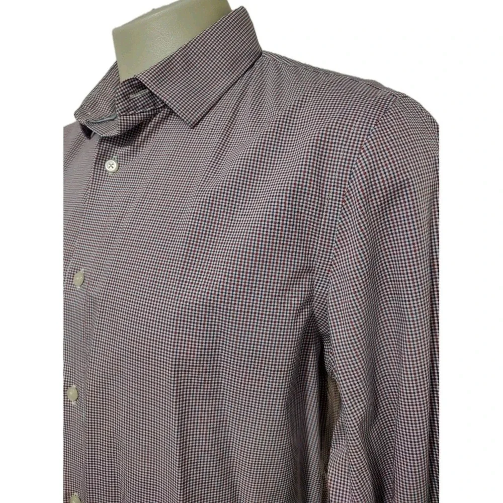 Banana Republic Dress Shirt Men's Size Large Slim Fit Collared Long sleeve Check